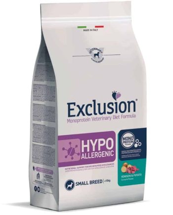 EXCLUSION HYPOALLERGENIC VIDUTINIŲ/DIDELIŲ VEISLIŲ ŠUNIMS SU ELNIENA IR BULVĖMIS - 12 kg