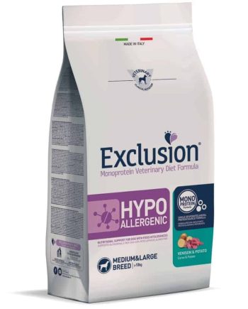 EXCLUSION HYPOALLERGENIC MAŽŲ VEISLIŲ ŠUNIMS SU ELNIENA IR BULVĖMIS - 2kg