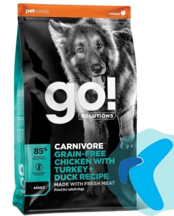 Go! SOLUTIONS CARNIVORE GRAIN FREE suaugusiems šunims su vištiena, kalakutiena ir antiena 10kg