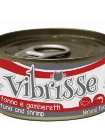 VIBRISSE Konservai Katėms Su Tunu Ir Krevetėmis Padaže 70g