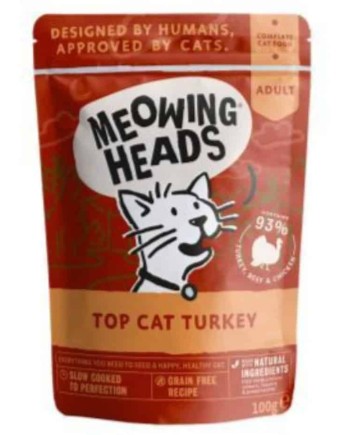 MEOWING HEADS Konservai Katėms Su Kalakutiena 10x100g