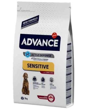 ADVANCE "Sensitive Lamb&Rice" turintiems jautrų skrandį