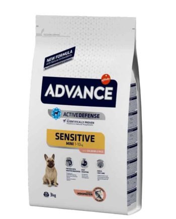 ADVANCE "Sensitive Mini" mažų veislių šunims turintiems jautrų skrandį