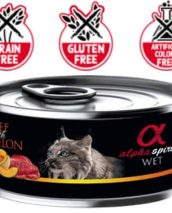 ALPHA SPIRIT CAT Konservai Katėms (Jautiena Ir Melionai 85g)