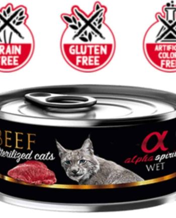 ALPHA SPIRIT CAT Konservai Katėms Su Jautiena 85g