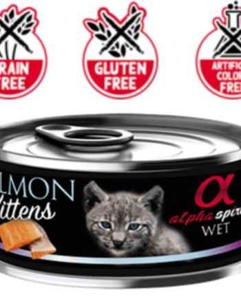 ALPHA SPIRIT KITTEN Konservai Kačiukams Su Lašiša 85g