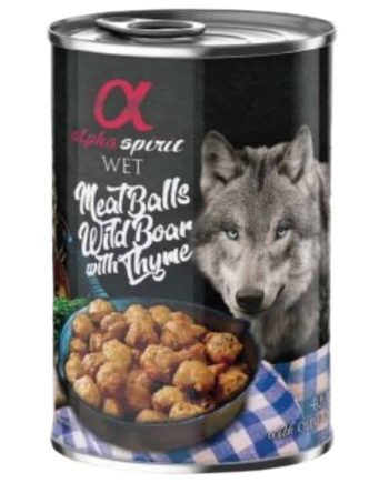 ALPHA SPIRIT Konservai Šunims Vištiena, Šerniena, Čiobreliai 400g