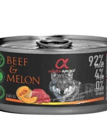 ALPHA SPIRIT Konservas Šunims Su Jautiena Ir Melionais 150g