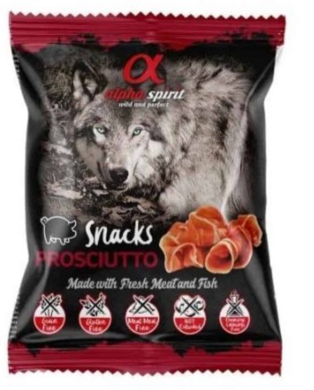 ALPHA SPIRIT Minkšti Skanėstai Šunims Su Kumpiu 50g.