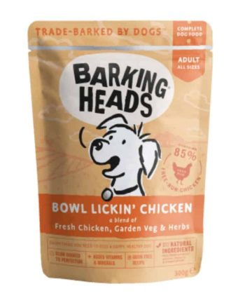 BARKING HEADS Bowl Lickin Chicken Konservai Su Vištiena 10x300g