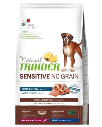 NT ADULT DOG SENSITIVE NO GRAIN M/M TROUT Upėtakis