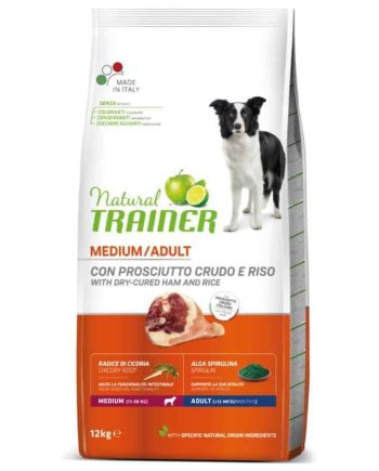 Trainer Natural MEDIUM ADULT Sausas maistas šunims Su Kumpiu