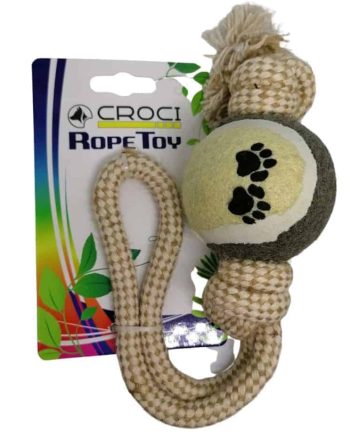 CROCI Eco Natūrali Virvė Su Kamuoliuku 6x34cm