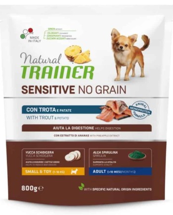 NT ADULT DOG SENSITIVE NO GRAIN Mini TROUT Upėtakis