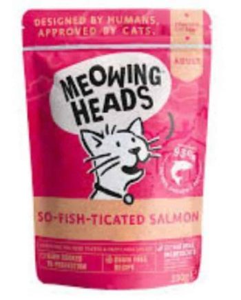 MEOWING HEADS Konservai Katėms Su Lašiša 10x100g