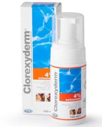 Clorexyderm purškiamos putos odos valymui šunims ir katėms