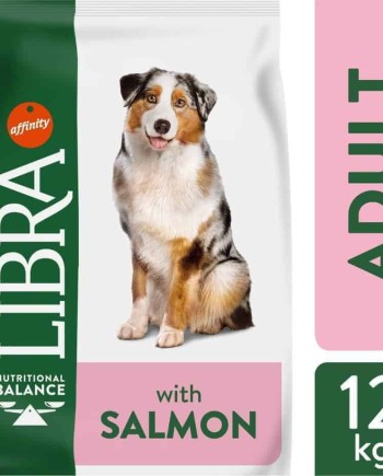 LIBRA DOG SALMON Sausas maistas šunims Su Lašiša 12kg