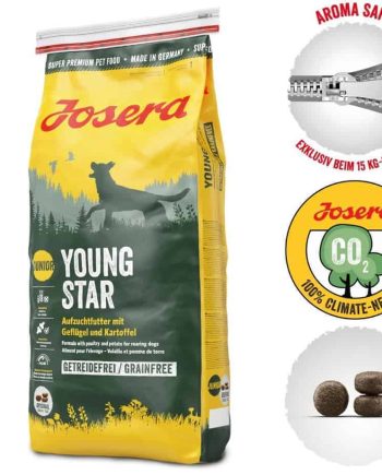 Sausas maistas šunims Josera - Young Star 15 Kg
