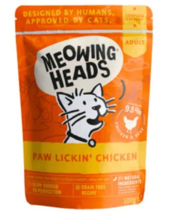 MEOWING HEADS konservai katėms (Vištiena/Jautiena) 10x100g