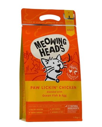 Sausas maistas katėms MEOWING HEADS Paw Lickin Su Vištiena