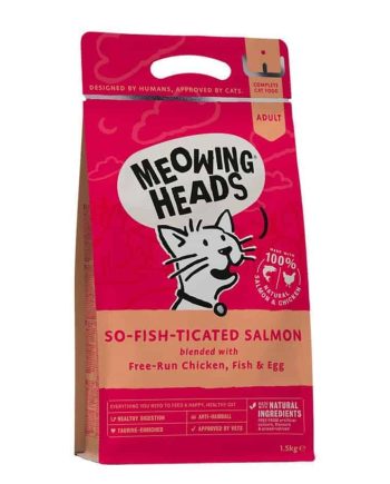MEOWING HEADS Su Lašiša sausas maistas katėms