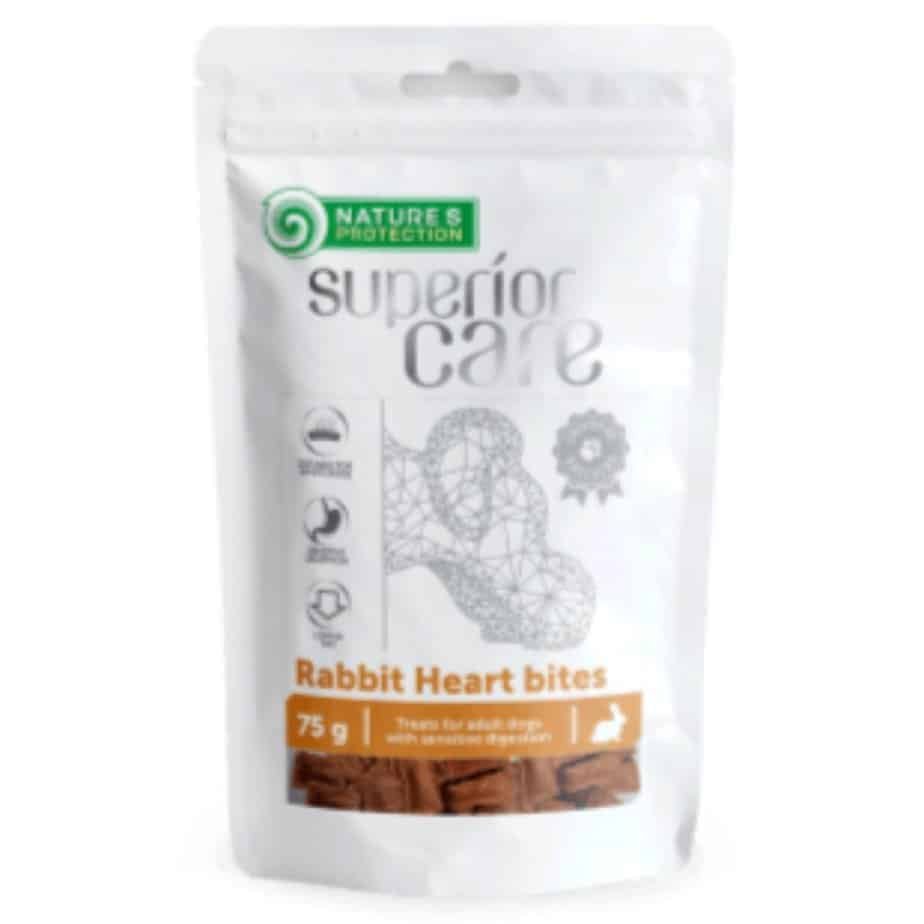 SlapiosNosys.lt - Jūsų augintiniui Nature's Protection Superior triušių širdžių gabaliukai 75 g