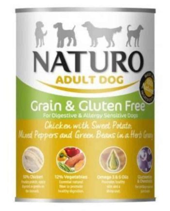 Naturo Grain & Gluten Free konservai su vištiena 390 g