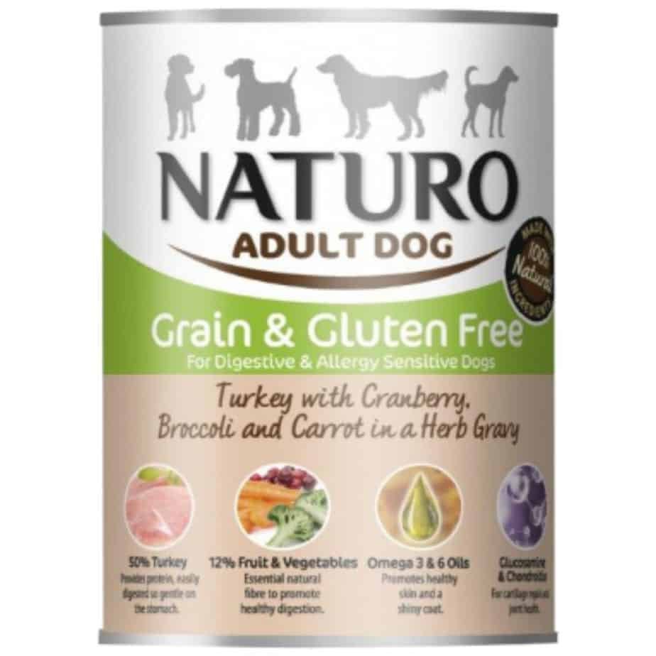 SlapiosNosys.lt - Jūsų augintiniui Naturo Grain & Gluten Free konservai su kalakutiena 390 g