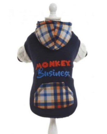 Bliuzonas Šunims Šiltas Dvipusis MONKEY Su Kapišonu