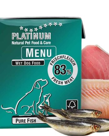 Platinum Menu Pure Fish paštetas šunims su žuvimi, 375g