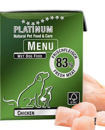 Platinum Menu paštetas šunims su vištiena, 375g