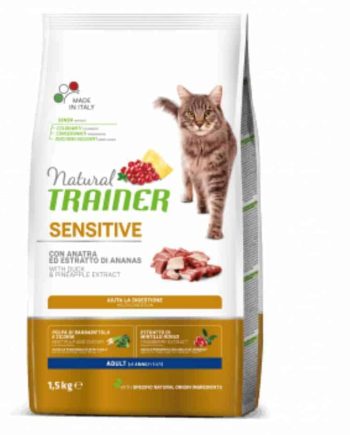 Sausas maistas katėms TRAINER NATURAL CAT SENSITIVE DUCK Su Antiena 1.5kg