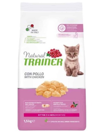 TRAINER NATURAL CAT KITTEN KAČIUKAMS SU VIŠTIENA - 1.5kg