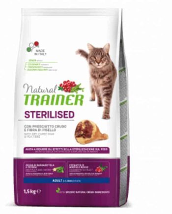 TRAINER NATURAL CAT Sterilizuotoms Katėms SU VYTINTU KUMPIU