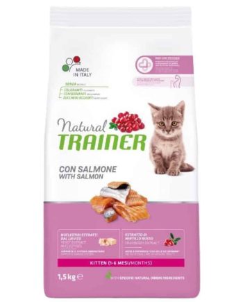 TRAINER NATURAL CAT KITTEN KAČIUKAMS SU LAŠIŠA - 1.5kg