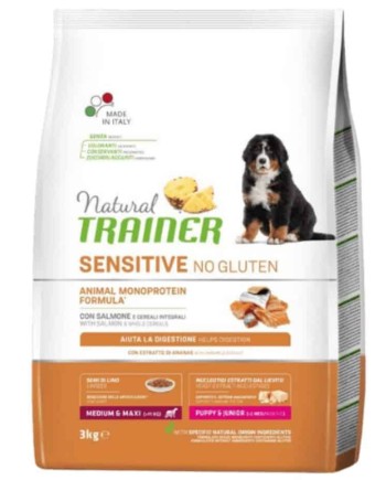 NT DOG SENSITIVE NO GLUTEN PUPPY/JUNIOR MM SALMON SU LAŠIŠA