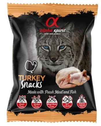 ALPHA SPIRIT SNACKS CAT Skanukai Katėms Su Kalakutiena 50g