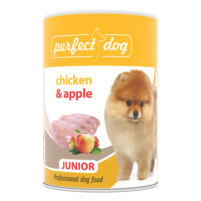 SlapiosNosys.lt - Jūsų augintiniui PERFECT DOG JUNIOR SU VIŠTIENA IR OBUOLIAIS 400 g.