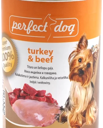 PERFECT DOG SU KALAKUTIENA IR JAUTIENA 400 g.